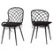 Baxton Studio Sabelle Modern Bohemian Black Finished Rattan and Metal 2-Piece Dining Chair Set, PR 231-2PC-12820-ZORO - alternate 1